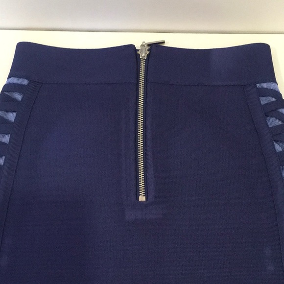 Bebe Blue Bandage Skirt Sz XS - Picture 5 of 7